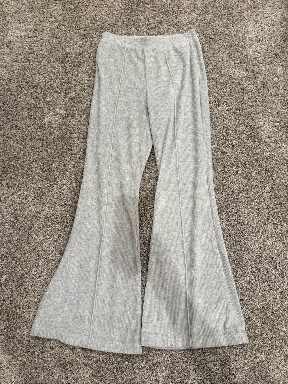 Aire - Women’s Gray Waffle Flare Pants
